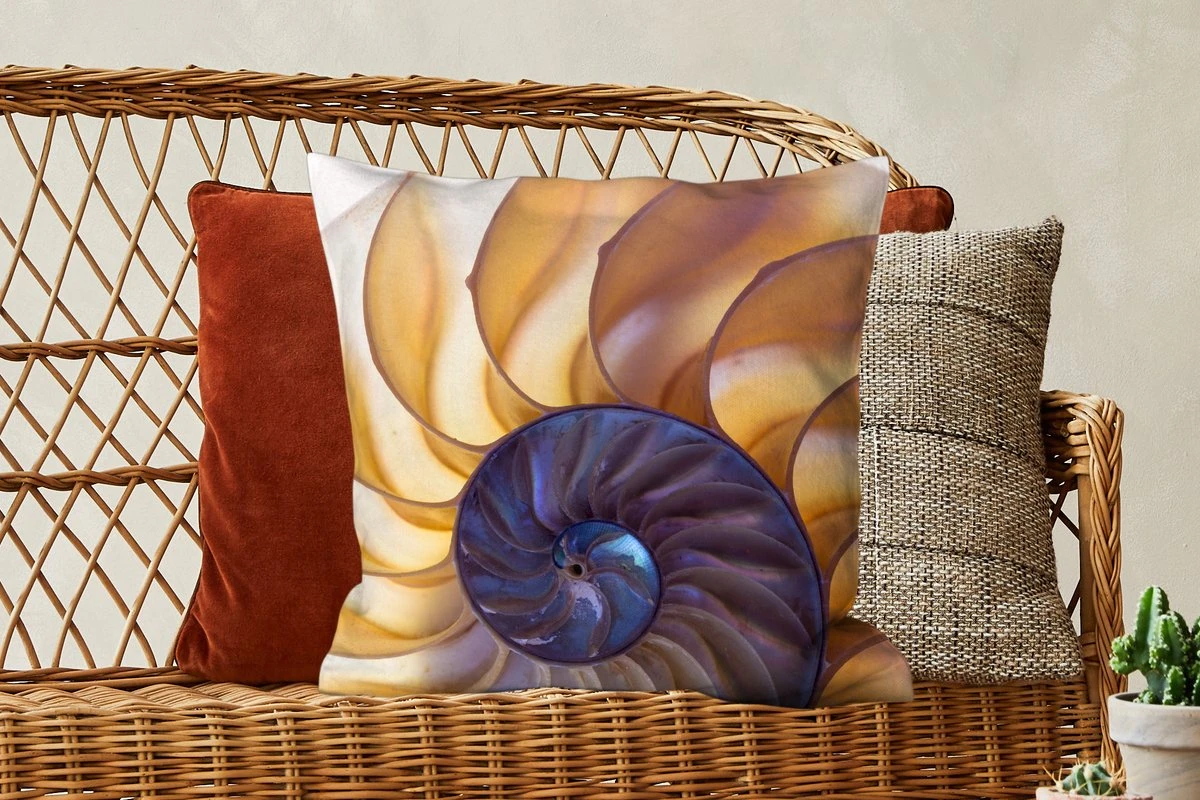 Kussenhoes 50x50 Cm - Schelp - Blauw - Zee - Katoen / Polyester - Voor Binnen 6 Kussenhoes 50x50 Cm - Schelp - Blauw - Zee - Katoen / Polyester - Voor Binnen - Afbeelding 4