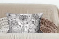 Kussenhoes 60x40 Cm - Natuur - Stilleven - Zwart - Wit - Katoen / Polyester - Voor Binnen -Pillowmonkey 1200x800 1166