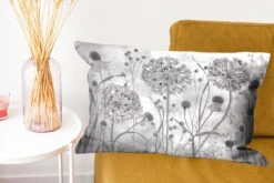 Kussenhoes 60x40 Cm - Natuur - Stilleven - Zwart - Wit - Katoen / Polyester - Voor Binnen -Pillowmonkey 1200x800 1168