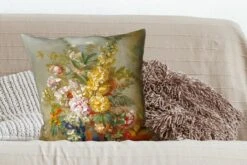 Kussenhoes 60x60 Cm - Grote Vaas Met Bloemen - Josep Mirabent - Schilderij - Katoen / Polyester - Voor Binnen -Pillowmonkey 1200x800 1173