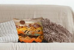 Kussenhoes 40x40 Cm - Tijgerprint - Goud - Marmer - Katoen / Polyester - Voor Binnen -Pillowmonkey 1200x800 1222