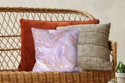 Kussenhoes 40x40 Cm - Marmer - Lila - Goud - Katoen / Polyester - Voor Binnen -Pillowmonkey 1200x800 1234
