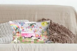Sierkussens - Kussentjes Woonkamer - 50x30 Cm - Unicorn - Regenboog - Kinderen - Meiden - Auto -Pillowmonkey 1200x800 1246