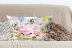 Sierkussens - Kussentjes Woonkamer - 60x40 Cm - Unicorn - Regenboog - Kinderen - Meiden - Auto -Pillowmonkey 1200x800 1254