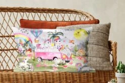 Sierkussens - Kussentjes Woonkamer - 60x40 Cm - Unicorn - Regenboog - Kinderen - Meiden - Auto -Pillowmonkey 1200x800 1255