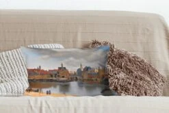 Sierkussens - Kussentjes Woonkamer - 50x30 Cm - Vermeer - Stad - Oude Meesters - Kunst -Pillowmonkey 1200x800 1296