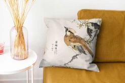 Sierkussens - Kussentjes Woonkamer - 40x40 Cm - Vogel - Tak - Tekens - Japans -Pillowmonkey 1200x800 1332