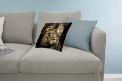 Sierkussens - Kussentjes Woonkamer - 40x40 Cm - Leeuw - Varen - Goud -Pillowmonkey 1200x800 1340