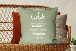 Sierkussens - Kussentjes Woonkamer - 60x60 Cm - Trouwen - 'Liefde' - Spreuken - Quotes -Pillowmonkey 1200x800 1351