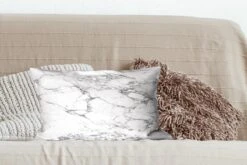 Sierkussens - Kussen - Zwarte Patronen Door Wit Marmer - 50x30 Cm - Kussen Van Katoen -Pillowmonkey 1200x800 1354