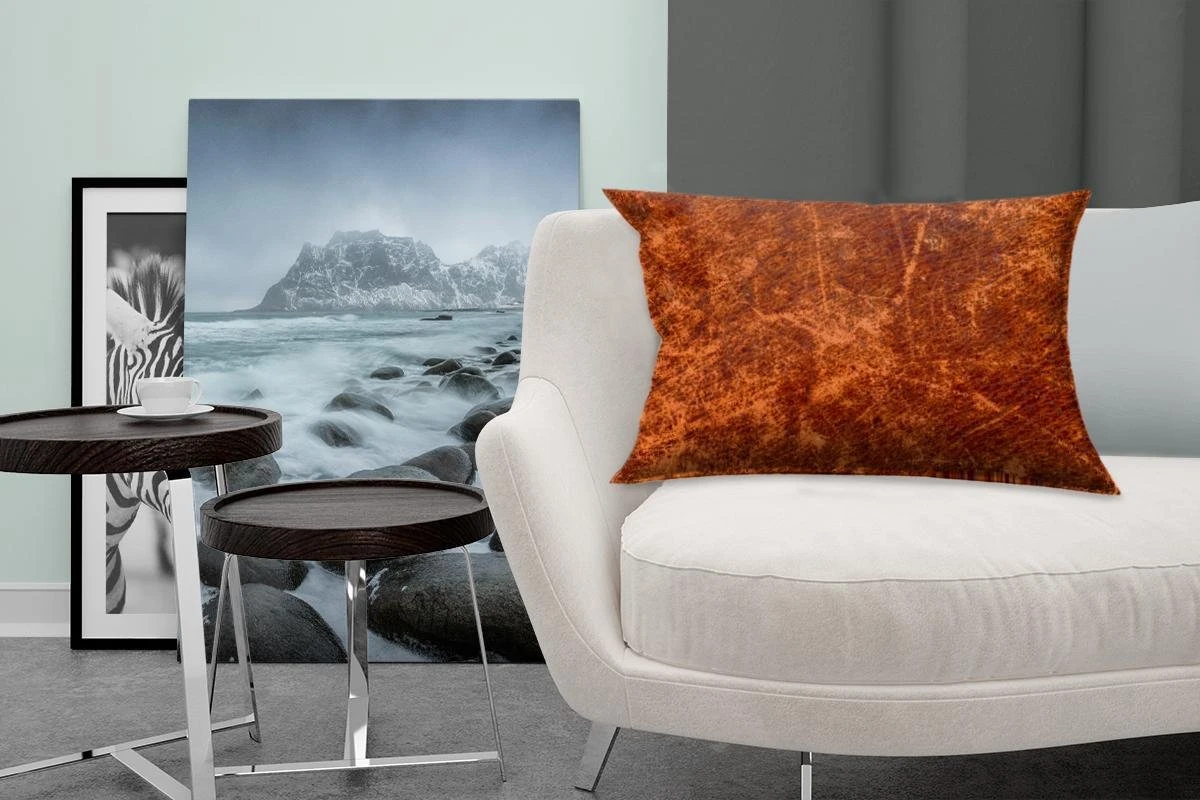 Sierkussens - Kussen - Een Oude Leder Textuur - 60x40 Cm - Kussen Van Katoen 7 Sierkussens - Kussen - Een Oude Leder Textuur - 60x40 Cm - Kussen Van Katoen - Afbeelding 5