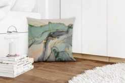 Sierkussens - Kussentjes Woonkamer - 45x45 Cm - Goud - Marmer - Groen - Luxe - Glitter - Marmerlook -Pillowmonkey 1200x800 1409