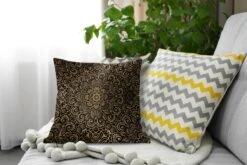 Sierkussens - Kussen - Gouden Patroon Op Een Zwarte Achtergrond - 40x40 Cm - Kussen Van Katoen -Pillowmonkey 1200x800 1412