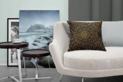 Sierkussens - Kussen - Gouden Patroon Op Een Zwarte Achtergrond - 40x40 Cm - Kussen Van Katoen -Pillowmonkey 1200x800 1415