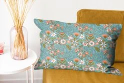 Kussenhoes 60x40 Cm - Bohemian - Bloemen - Oranje - Retro - Design - Katoen / Polyester - Voor Binnen -Pillowmonkey 1200x800 142