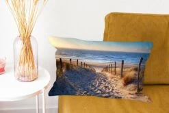 Sierkussens - Kussentjes Woonkamer - 50x30 Cm - Strand - Zee - Nederland - Duinen - Zon -Pillowmonkey 1200x800 1473