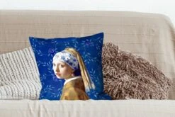Kussenhoes 45x45 Cm - Meisje Met De Parel - Vermeer - Delfts Blauw - Katoen / Polyester - Voor Binnen -Pillowmonkey 1200x800 151
