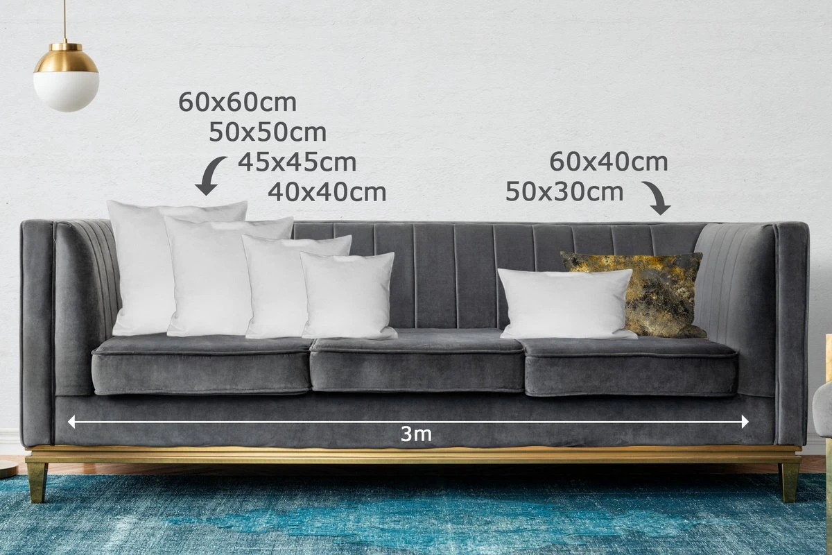 Sierkussens - Kussentjes Woonkamer - 60x40 Cm - Goud - Zwart - Abstract 4 Sierkussens - Kussentjes Woonkamer - 60x40 Cm - Goud - Zwart - Abstract - Afbeelding 2