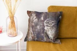 Sierkussen - Uil Boom Bos - Groen - 40 Cm X 40 Cm -Pillowmonkey 1200x800 1530
