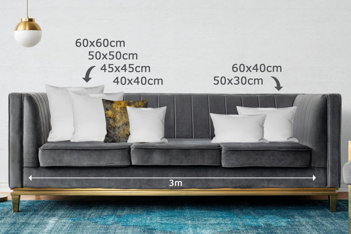 Sierkussens - Kussentjes Woonkamer - 45x45 Cm - Marmer - Goud - Zwart 5 Sierkussens - Kussentjes Woonkamer - 45x45 Cm - Marmer - Goud - Zwart - Afbeelding 3