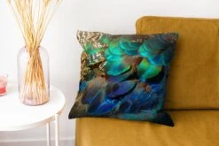 Sierkussens - Kussentjes Woonkamer - 40x40 Cm - Veren - Blauw - Groen -Pillowmonkey 1200x800 1602