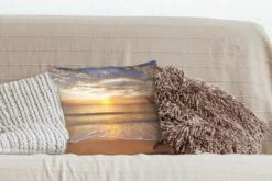 Kussenhoes 40x40 Cm - Strand - Zonsondergang - Zee - Katoen / Polyester - Voor Binnen -Pillowmonkey 1200x800 163