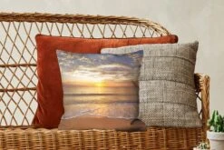 Kussenhoes 40x40 Cm - Strand - Zonsondergang - Zee - Katoen / Polyester - Voor Binnen -Pillowmonkey 1200x800 164