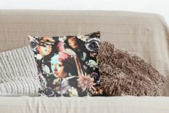 Sierkussens - Kussentjes Woonkamer - 45x45 Cm - Meisje Met De Parel - Bloemen - Vermeer - Pastel - Kunstwerk - Schilderij - Oude Meesters -Pillowmonkey 1200x800 1662