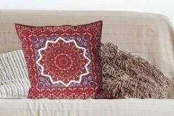 Kussenhoes 60x60 Cm - Perzisch Tapijt - Mandala - Rood - Katoen / Polyester - Voor Binnen -Pillowmonkey 1200x800 167