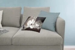 Sierkussens - Kussen - Grote Hond Met Een Kleine Pup Op De Bank - 50x30 Cm - Kussen Van Katoen -Pillowmonkey 1200x800 1670