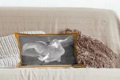 Sierkussens - Kussentjes Woonkamer - 50x30 Cm - De Bedreigde Zwaan - Oude Meesters - Lijst - Goud -Pillowmonkey 1200x800 1673