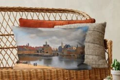 Sierkussens - Kussentjes Woonkamer - 60x40 Cm - Vermeer - Stad - Oude Meesters - Kunst -Pillowmonkey 1200x800 1713
