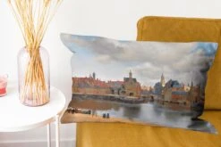 Sierkussens - Kussentjes Woonkamer - 60x40 Cm - Vermeer - Stad - Oude Meesters - Kunst -Pillowmonkey 1200x800 1714