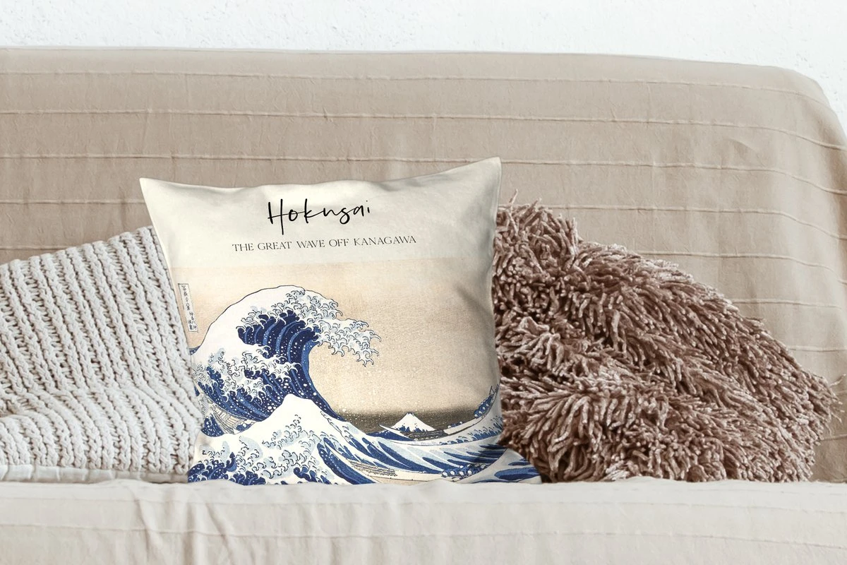 Sierkussens - Kussentjes Woonkamer - 45x45 Cm - De Grote Golf Van Kanagawa - Katsushika Hokusai - Japanse Kunst 8 Sierkussens - Kussentjes Woonkamer - 45x45 Cm - De Grote Golf Van Kanagawa - Katsushika Hokusai - Japanse Kunst - Afbeelding 6