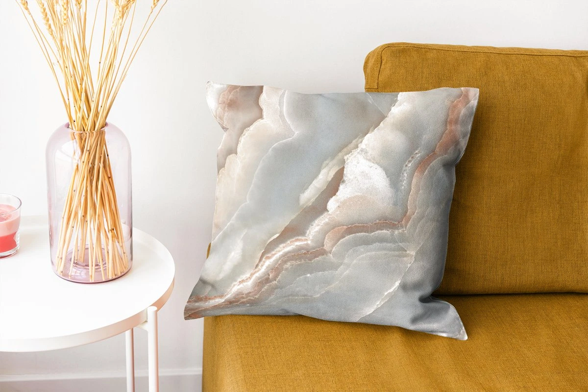 Kussenhoes 40x40 Cm - Close-up Van Marmer Uit De Natuur - Katoen / Polyester - Voor Binnen 7 Kussenhoes 40x40 Cm - Close-up Van Marmer Uit De Natuur - Katoen / Polyester - Voor Binnen - Afbeelding 5