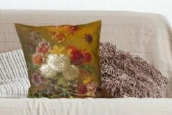Sierkussen - Stilleven Met Bloemen Van G.j.j Van Os - Multicolor - 60 Cm X 60 Cm -Pillowmonkey 1200x800 1791