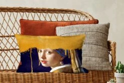 Sierkussens - Kussentjes Woonkamer - 50x30 Cm - Meisje Met De Parel - Goud - Vermeer -Pillowmonkey 1200x800 1807