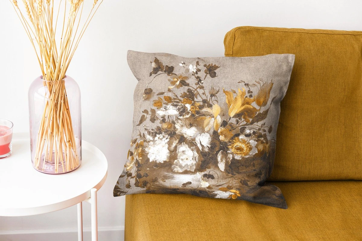 Kussenhoes 40x40 Cm - Bloemen - Oude Meesters - Geel - Katoen / Polyester - Voor Binnen 7 Kussenhoes 40x40 Cm - Bloemen - Oude Meesters - Geel - Katoen / Polyester - Voor Binnen - Afbeelding 5