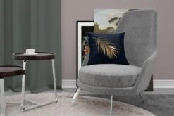 Sierkussens - Kussen - Goud Blad Met Sprieten Op Een Zwarte Achtergrond - 40x40 Cm - Kussen Van Katoen -Pillowmonkey 1200x800 1842