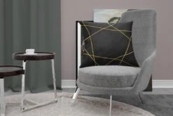 Sierkussens - Kussen - Geometrisch Patroon Van Gouden Lijnen Op Een Zwarte Achtergrond - 60x60 Cm - Kussen Van Katoen -Pillowmonkey 1200x800 1861