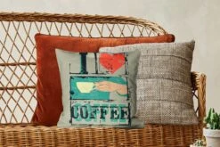 Kussenhoes 40x40 Cm - Koffie - Quotes - Retro - Koffiekop - Katoen / Polyester - Voor Binnen -Pillowmonkey 1200x800 189