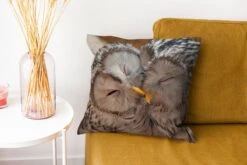 Sierkussen - Uilen Vogels Snavel Familie - Multicolor - 40 Cm X 40 Cm -Pillowmonkey 1200x800 1892