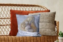 Sierkussen - Ijsberen Sneeuw - Multicolor - 40 Cm X 40 Cm -Pillowmonkey 1200x800 1919