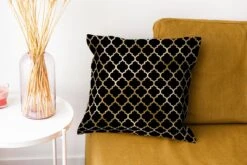 Sierkussens - Kussentjes Woonkamer - 40x40 Cm - Patronen - Goud - Zwart -Pillowmonkey 1200x800 1936