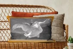 Sierkussens - Kussentjes Woonkamer - 60x40 Cm - De Bedreigde Zwaan - Oude Meesters - Lijst - Goud -Pillowmonkey 1200x800 1939