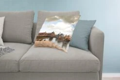 Sierkussens - Kussentjes Woonkamer - 60x60 Cm - Gezicht Op Delft - Schilderij Van Johannes Vermeer -Pillowmonkey 1200x800 1959