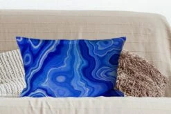 Sierkussens - Kussentjes Woonkamer - 60x40 Cm - Blauw - Agaat - Stenen -Pillowmonkey 1200x800 1996