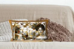Sierkussens - Kussentjes Woonkamer - 50x30 Cm - Kunst - Oude Meesters - Lijsten - Goud -Pillowmonkey 1200x800 2004