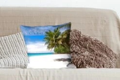 Sierkussen - Strand Tropisch Zee - Blauw - 45 Cm X 45 Cm -Pillowmonkey 1200x800 2022