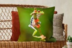 Sierkussens - Kussentjes Woonkamer - 60x60 Cm - Roodoogmakikikker In De Jungle -Pillowmonkey 1200x800 2026